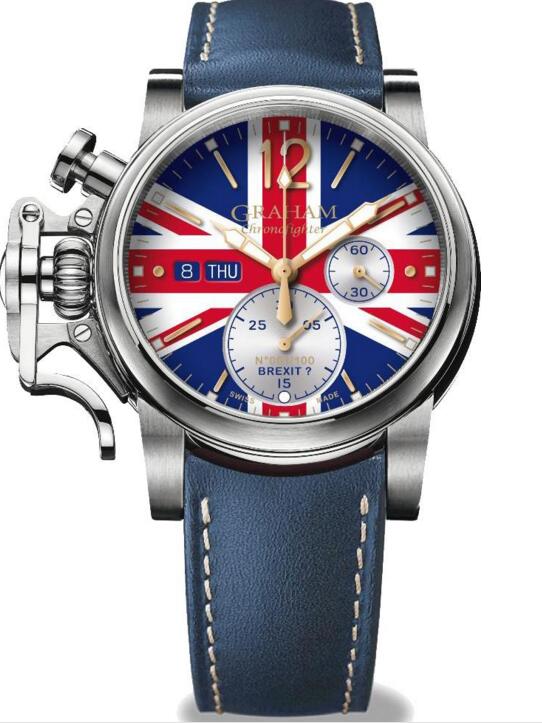 Review Replica Graham Watch Chronofighter Vintage Brexit Limited Edition Pre-Order 2CVAS.U12A.BLUE STRAP